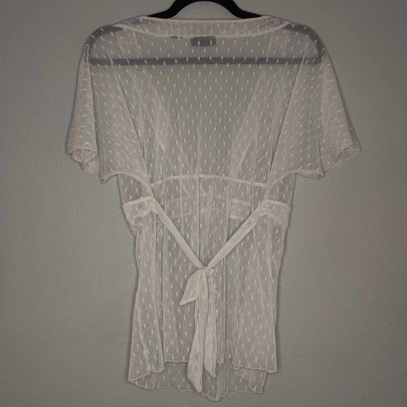 White Sheer Blouse By New York & Company - Picture 2 of 6